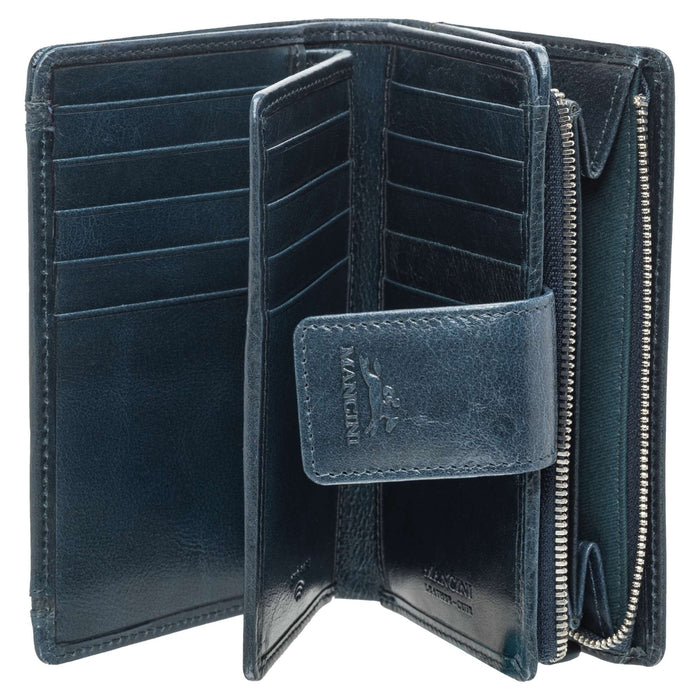 Mancini Leather South Beach RFID Secure Medium Clutch Wallet