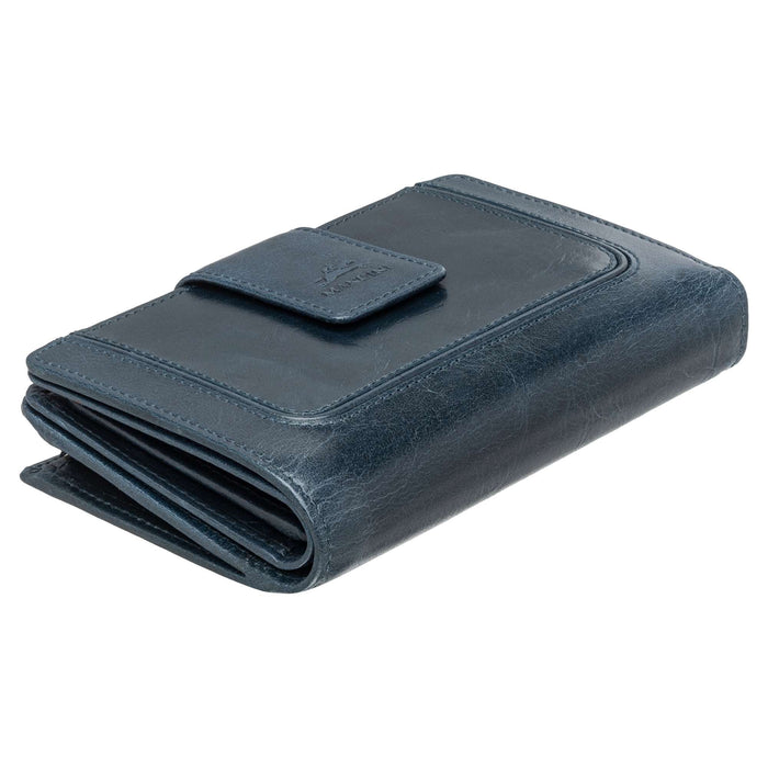 Mancini Leather South Beach RFID Secure Medium Clutch Wallet