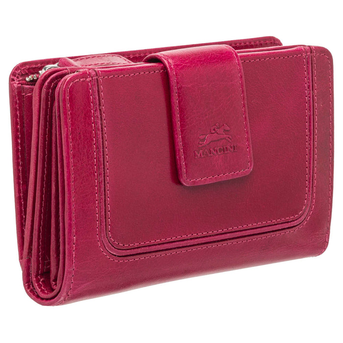 Mancini Leather South Beach RFID Secure Medium Clutch Wallet