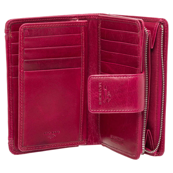Mancini Leather South Beach RFID Secure Medium Clutch Wallet
