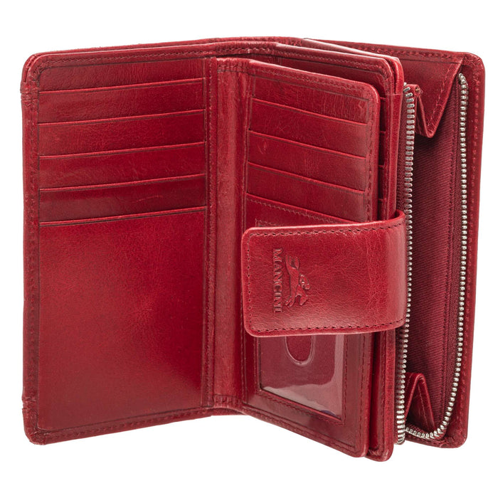 Mancini Leather South Beach RFID Secure Medium Clutch Wallet