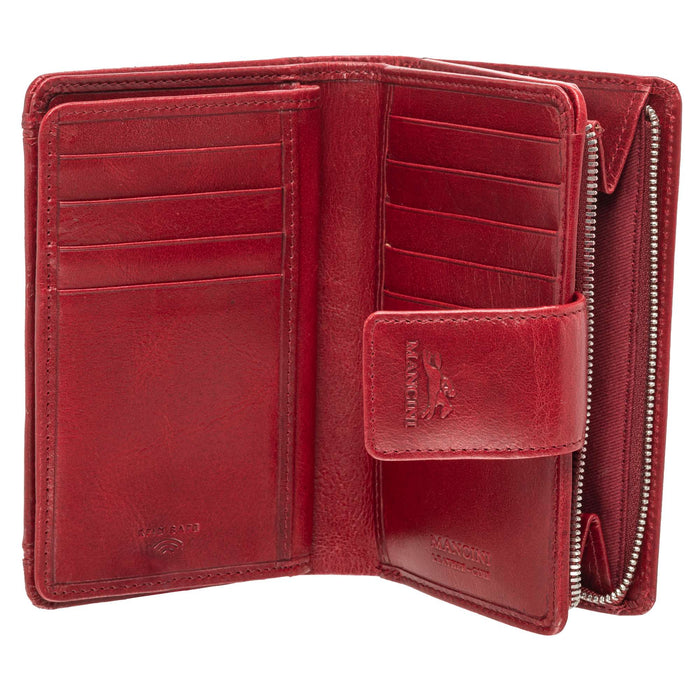 Mancini Leather South Beach RFID Secure Medium Clutch Wallet