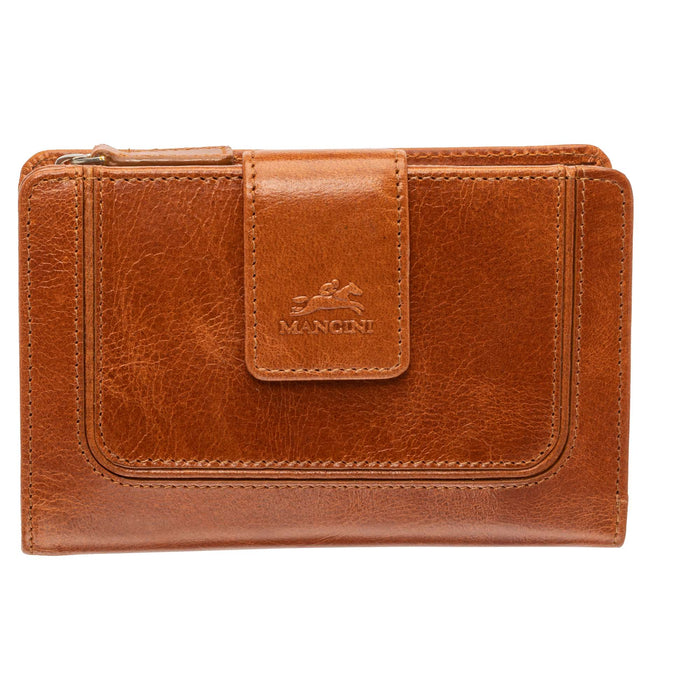 Mancini Leather South Beach RFID Secure Medium Clutch Wallet