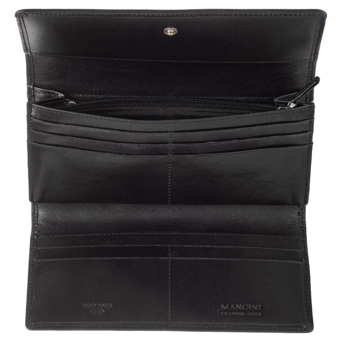 Mancini Leather South Beach RFID Secure Trifold Wallet
