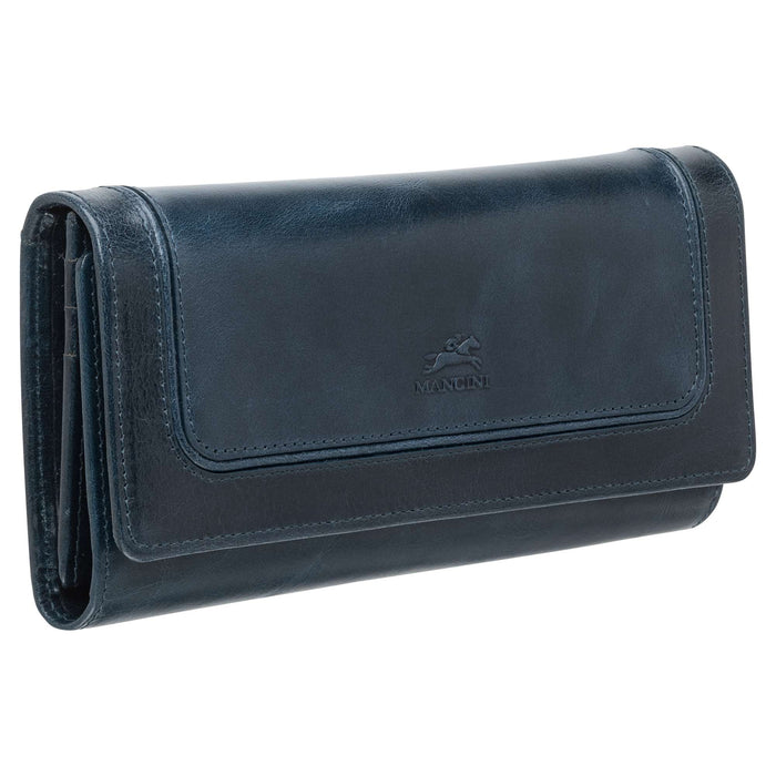 Mancini Leather South Beach RFID Secure Trifold Wallet