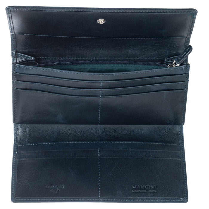 Mancini Leather South Beach RFID Secure Trifold Wallet