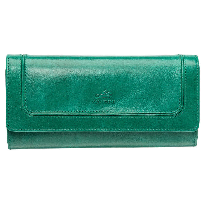 Mancini Leather South Beach RFID Secure Trifold Wallet