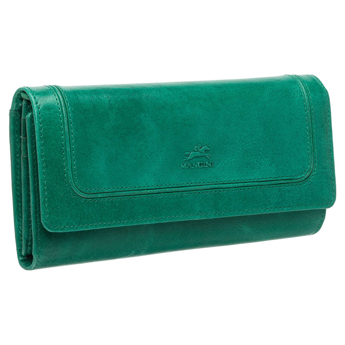 Mancini Leather South Beach RFID Secure Trifold Wallet