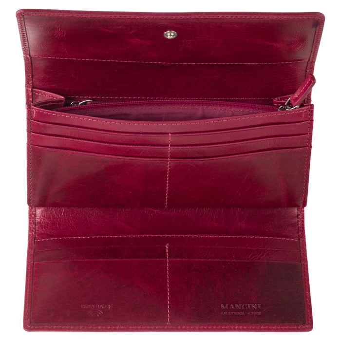 Mancini Leather South Beach RFID Secure Trifold Wallet