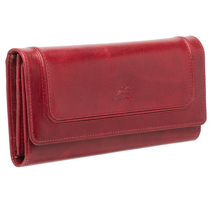 Mancini Leather South Beach RFID Secure Trifold Wallet