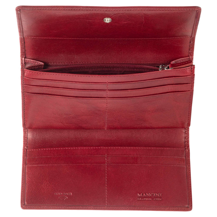 Mancini Leather South Beach RFID Secure Trifold Wallet