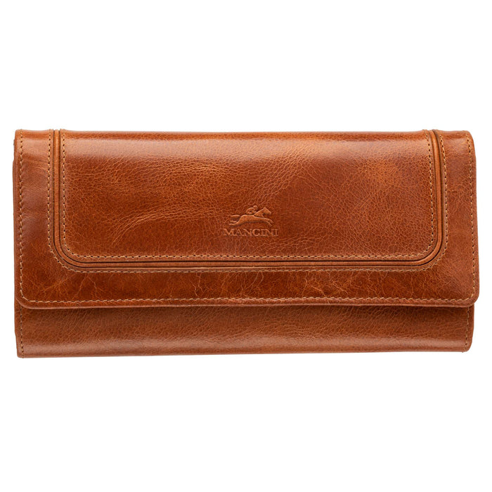 Mancini Leather South Beach RFID Secure Trifold Wallet
