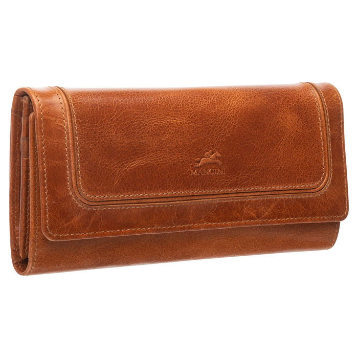 Mancini Leather South Beach RFID Secure Trifold Wallet