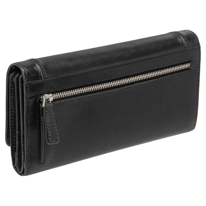 Mancini Leather South Beach RFID Secure Quadruple Fold Wallet