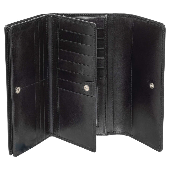 Mancini Leather South Beach RFID Secure Quadruple Fold Wallet