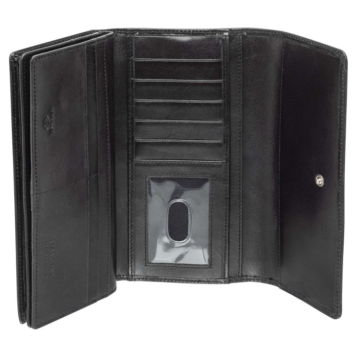 Mancini Leather South Beach RFID Secure Quadruple Fold Wallet