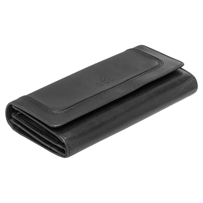 Mancini Leather South Beach RFID Secure Quadruple Fold Wallet