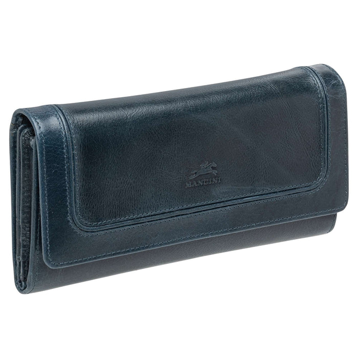 Mancini Leather South Beach RFID Secure Quadruple Fold Wallet