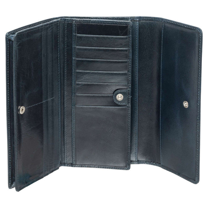 Mancini Leather South Beach RFID Secure Quadruple Fold Wallet