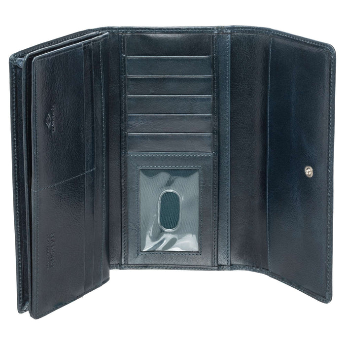 Mancini Leather South Beach RFID Secure Quadruple Fold Wallet