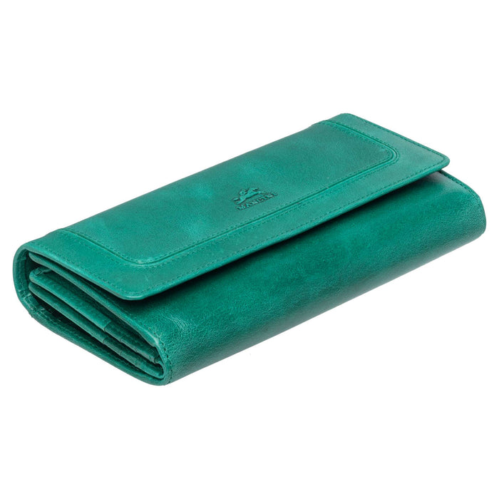 Mancini Leather South Beach RFID Secure Quadruple Fold Wallet