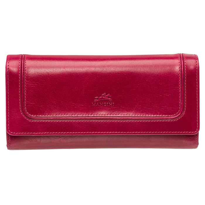 Mancini Leather South Beach RFID Secure Quadruple Fold Wallet