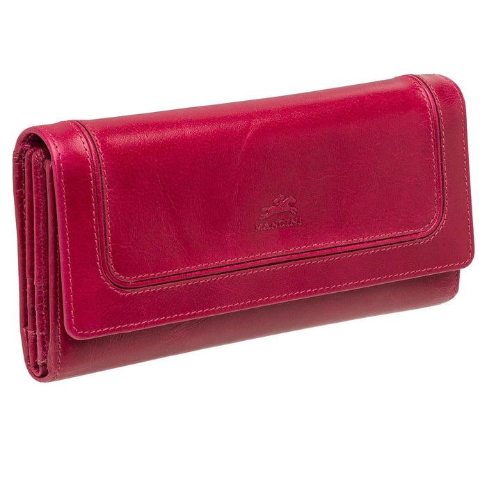 Mancini Leather South Beach RFID Secure Quadruple Fold Wallet