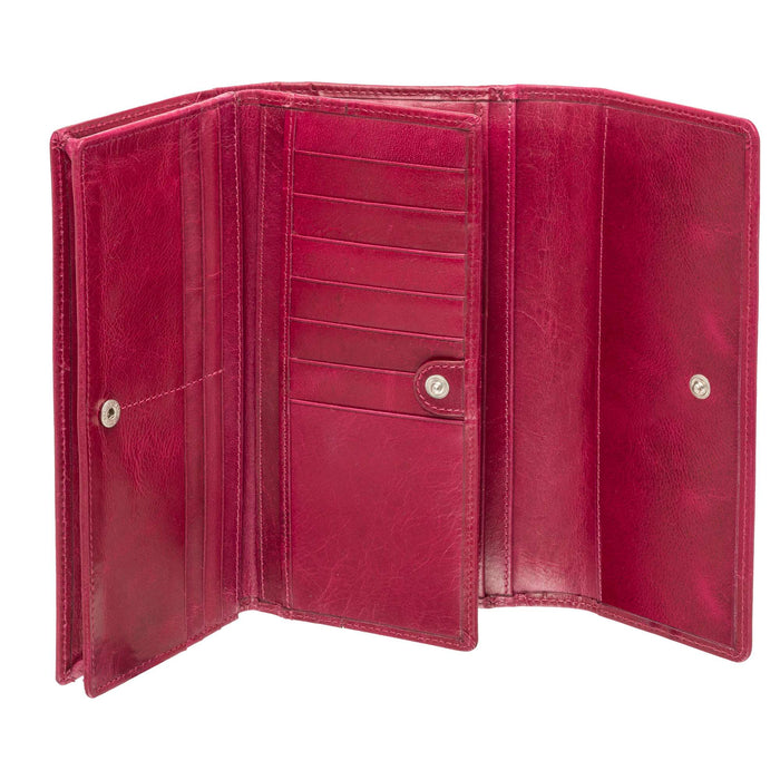 Mancini Leather South Beach RFID Secure Quadruple Fold Wallet