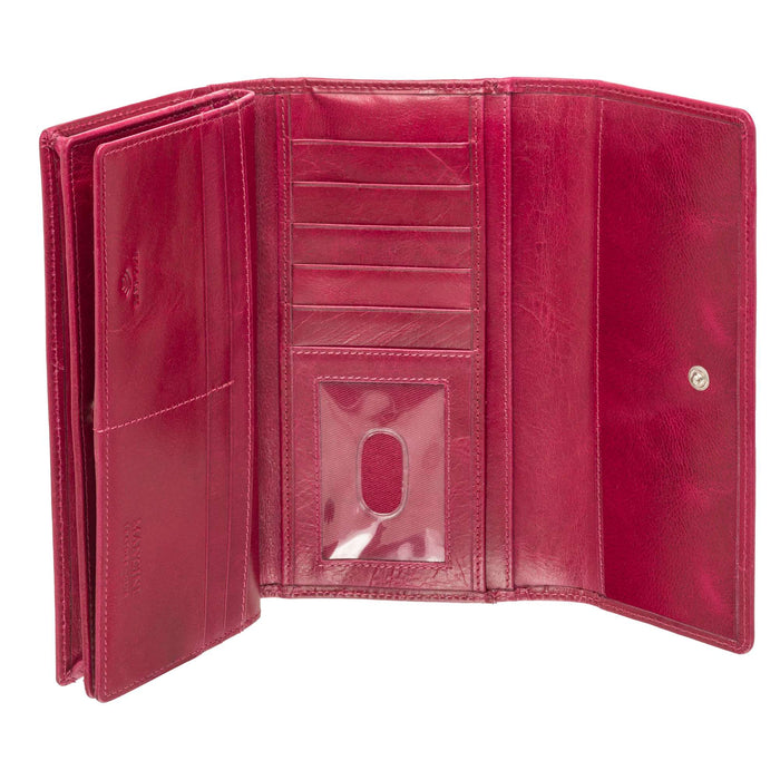 Mancini Leather South Beach RFID Secure Quadruple Fold Wallet
