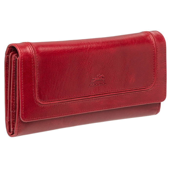 Mancini Leather South Beach RFID Secure Quadruple Fold Wallet