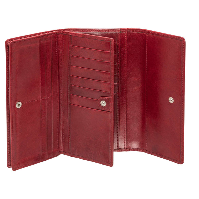 Mancini Leather South Beach RFID Secure Quadruple Fold Wallet