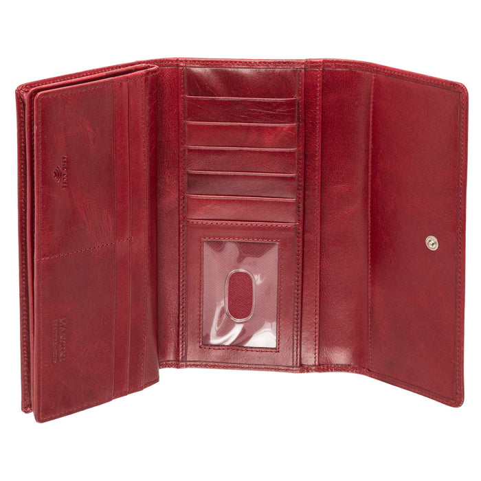 Mancini Leather South Beach RFID Secure Quadruple Fold Wallet