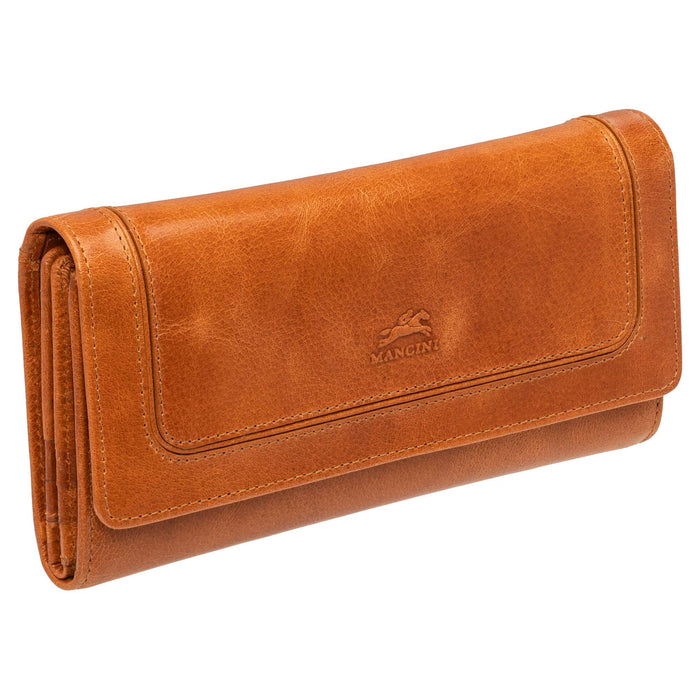 Mancini Leather South Beach RFID Secure Quadruple Fold Wallet