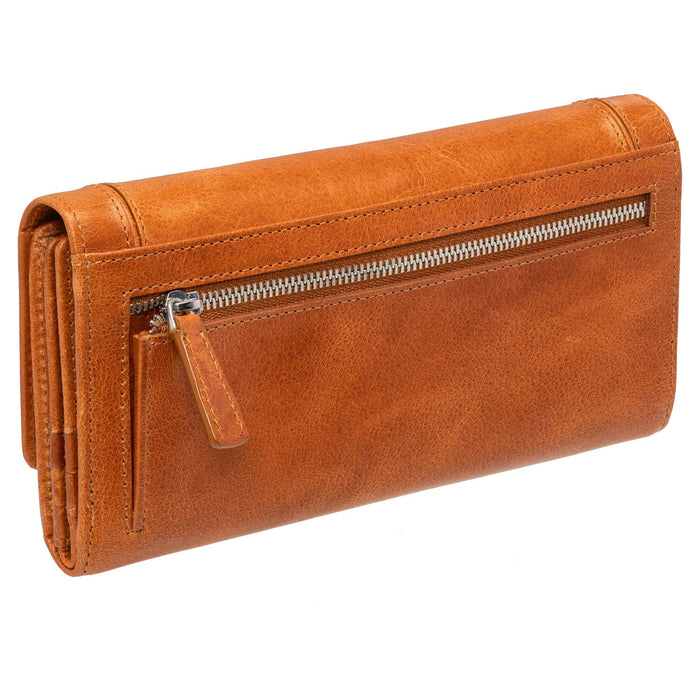 Mancini Leather South Beach RFID Secure Quadruple Fold Wallet