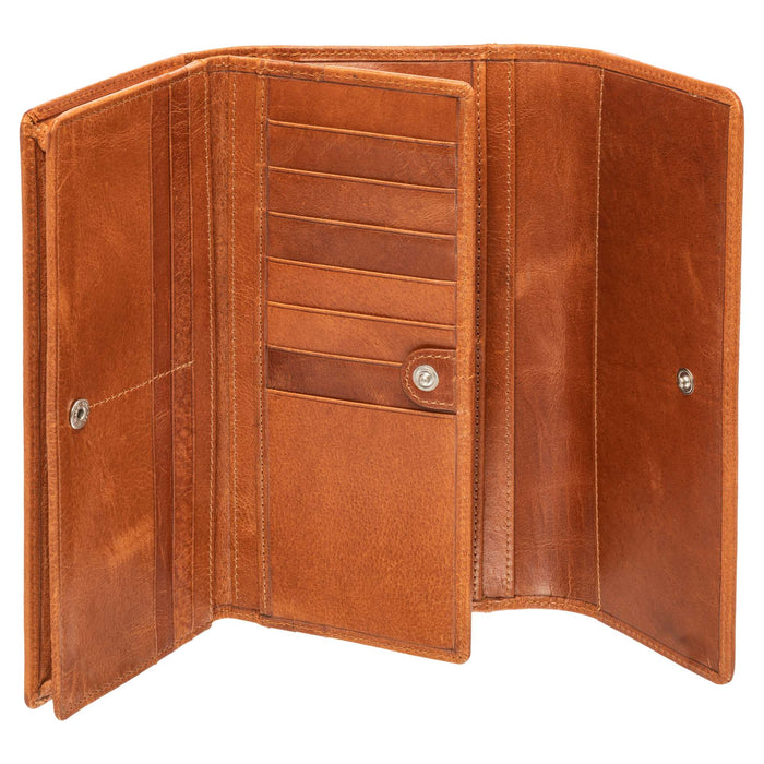 Mancini Leather South Beach RFID Secure Quadruple Fold Wallet