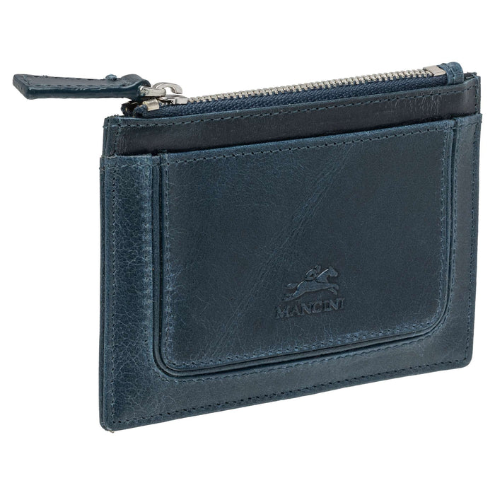 Mancini Leather South Beach RFID Secure Card Case and Coin Pocket