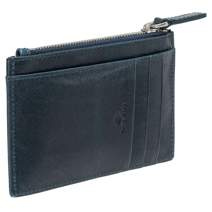 Mancini Leather South Beach RFID Secure Card Case and Coin Pocket