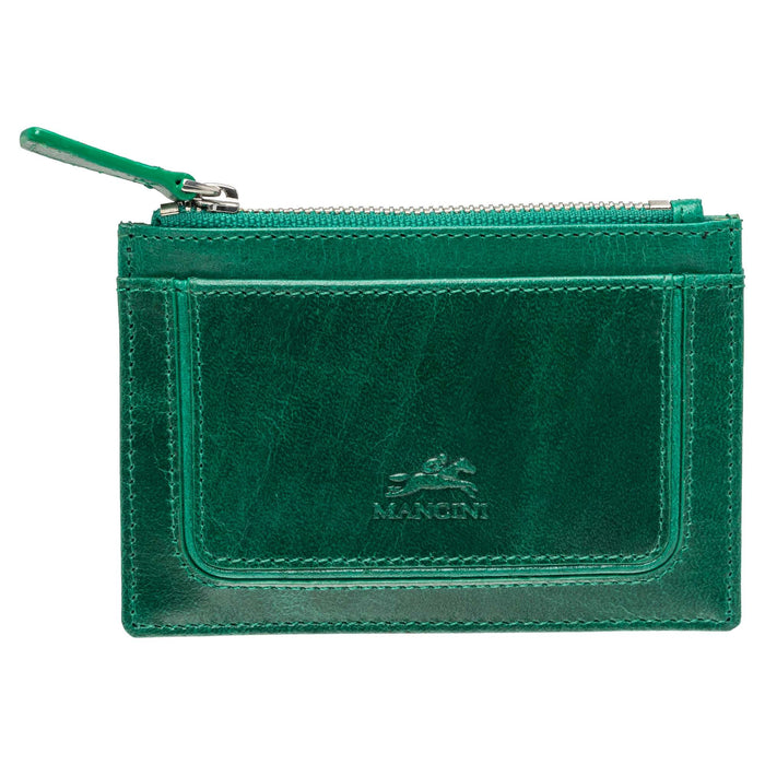 Mancini Leather South Beach RFID Secure Card Case and Coin Pocket