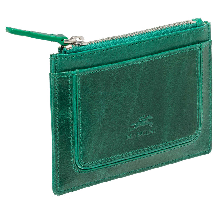 Mancini Leather South Beach RFID Secure Card Case and Coin Pocket