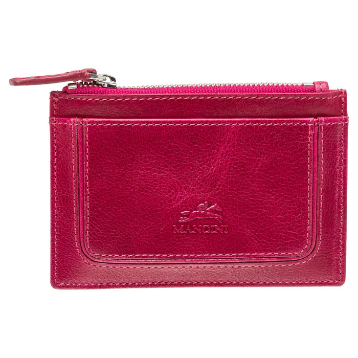 Mancini Leather South Beach RFID Secure Card Case and Coin Pocket