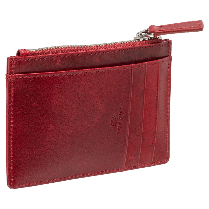 Mancini Leather South Beach RFID Secure Card Case and Coin Pocket