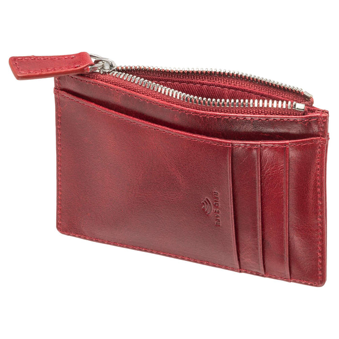 Mancini Leather South Beach RFID Secure Card Case and Coin Pocket