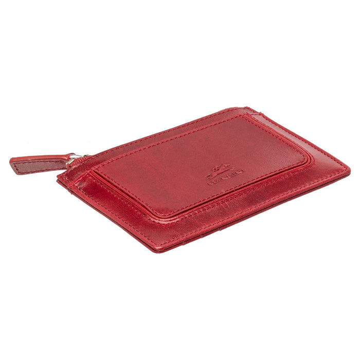 Mancini Leather South Beach RFID Secure Card Case and Coin Pocket