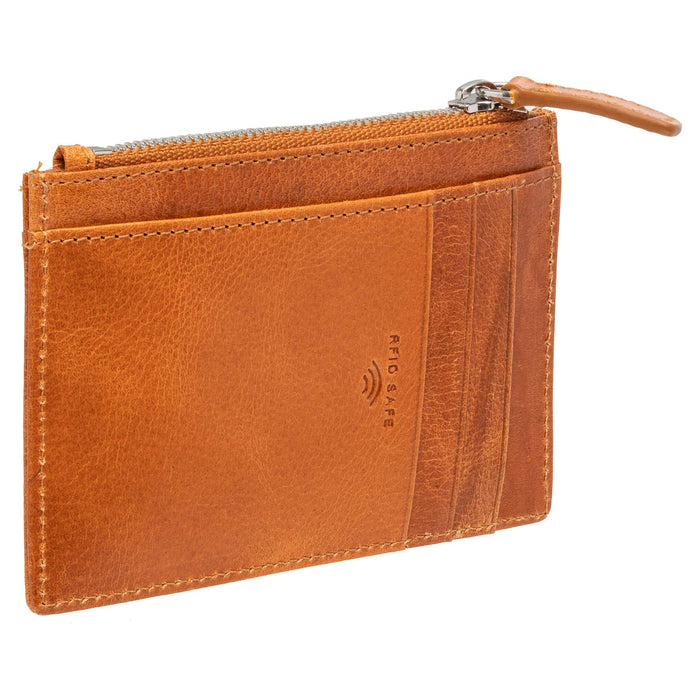 Mancini Leather South Beach RFID Secure Card Case and Coin Pocket