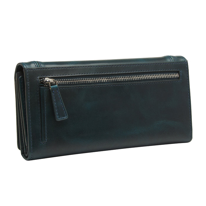 Mancini Leather South Beach Ladies’ RFID Secure Trifold Checkbook Wallet