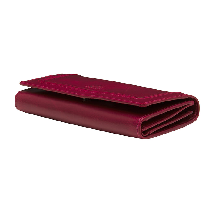 Mancini Leather South Beach Ladies’ RFID Secure Trifold Checkbook Wallet