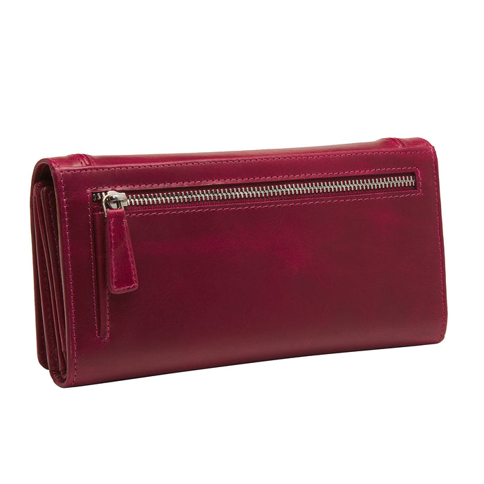 Mancini Leather South Beach Ladies’ RFID Secure Trifold Checkbook Wallet