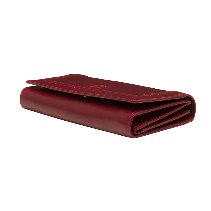 Mancini Leather South Beach Ladies’ RFID Secure Trifold Checkbook Wallet
