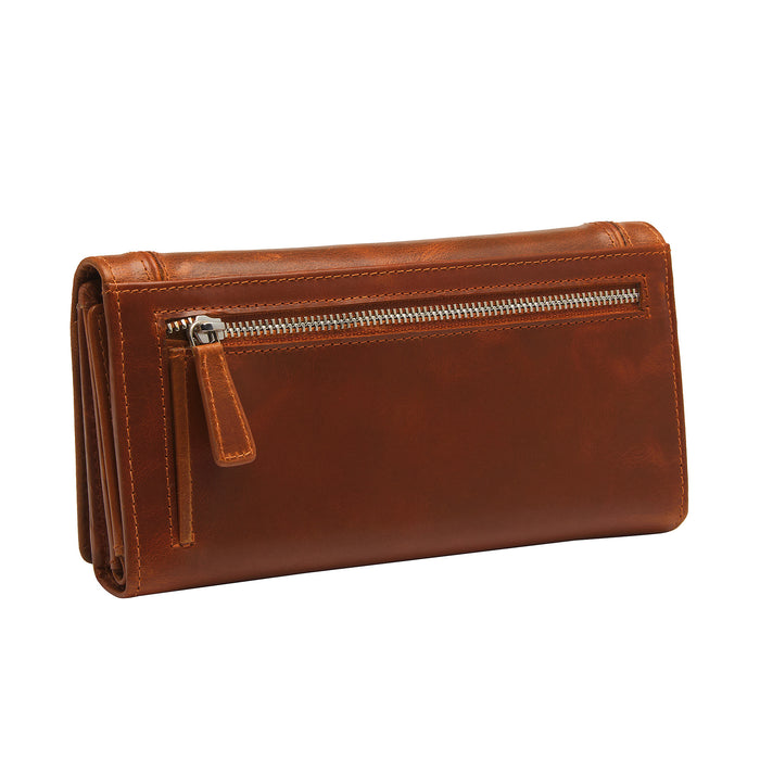 Mancini Leather South Beach Ladies’ RFID Secure Trifold Checkbook Wallet