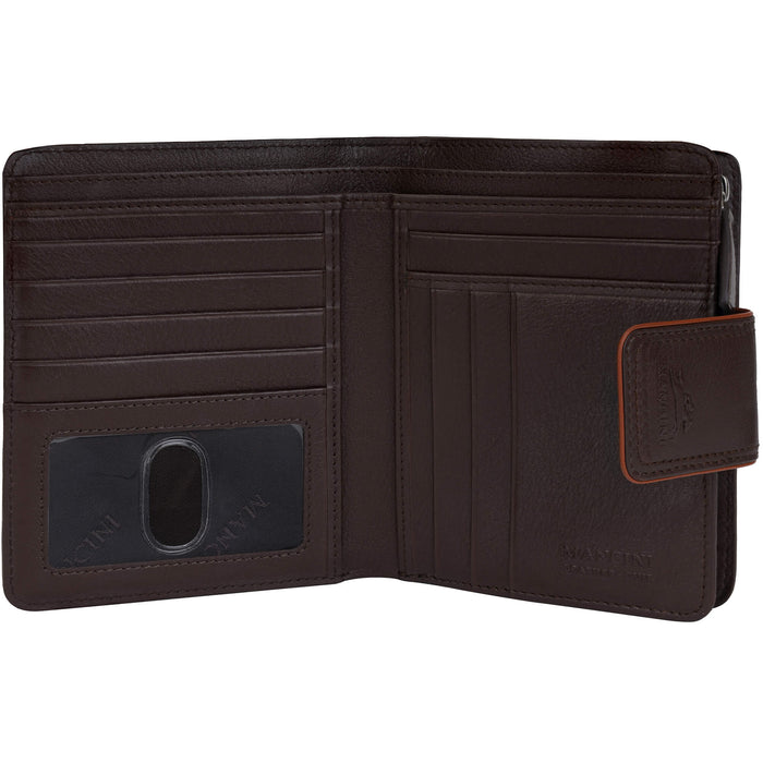Mancini Leather Sonoma Women’s Medium Clutch Wallet with Enhanced RFID Protection